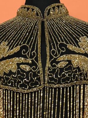Handmade Party Cape-Black Gold - Femantraa