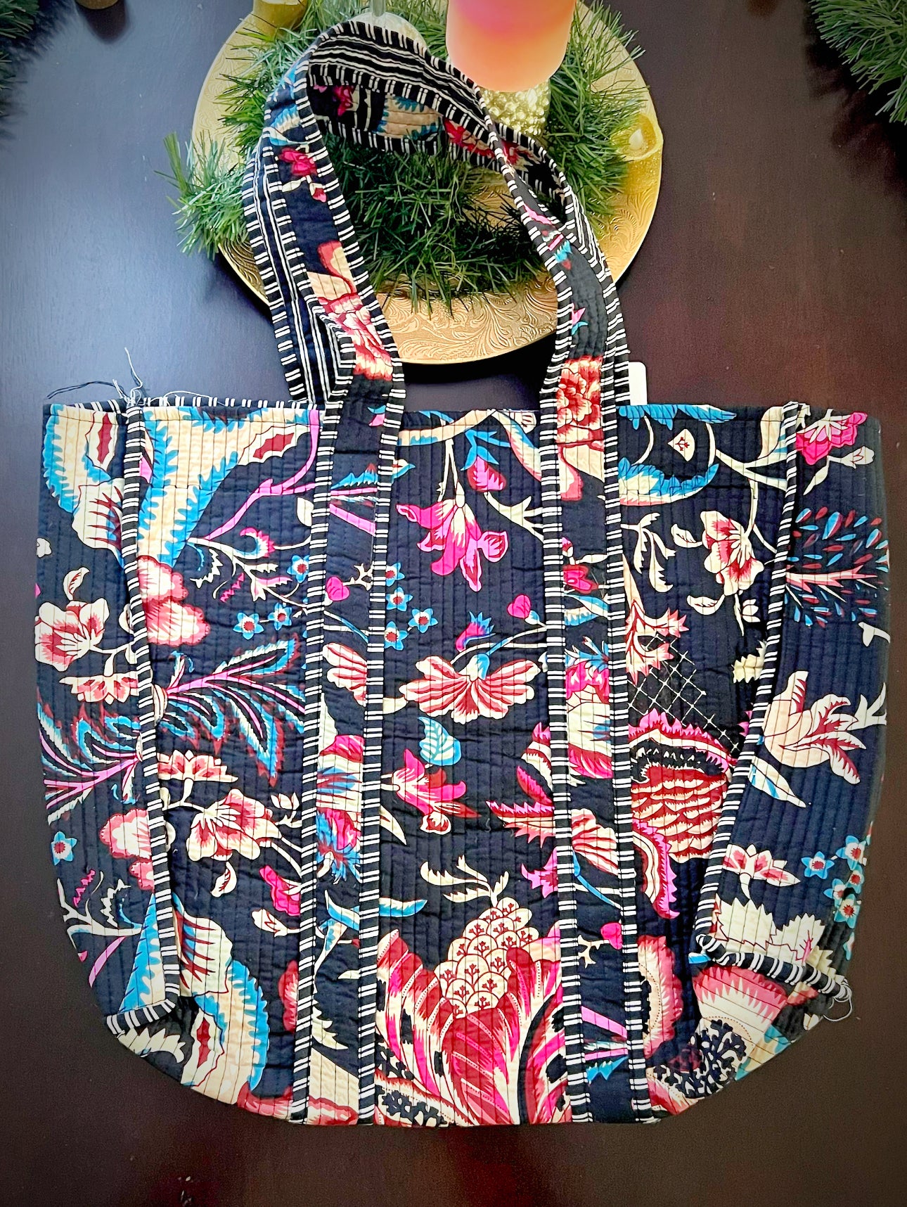 Stylish Handblock Beach Bag for Your Sunny Escapes - Femantraa