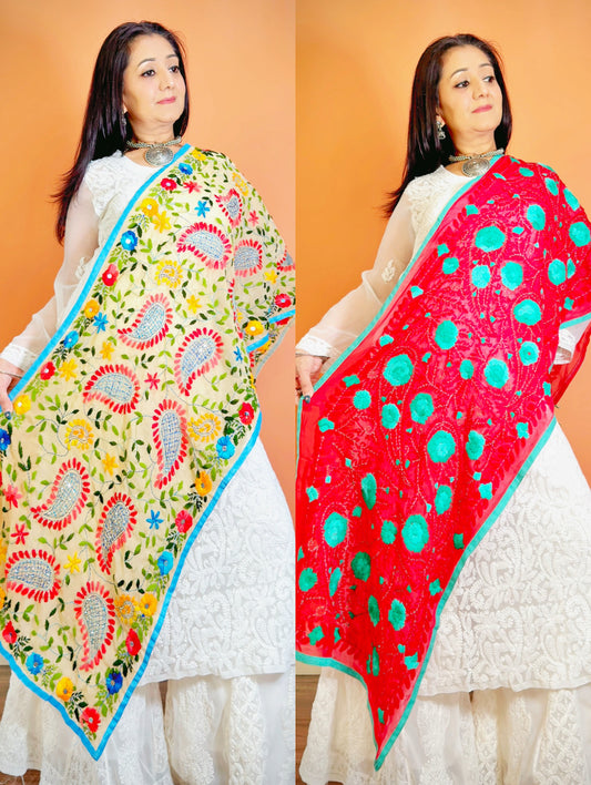Phulkari Stole dupatta - Femantraa