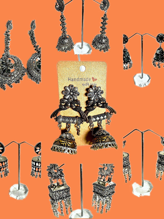 Boho Long Bell Jhumkas: Eclectic Elegance (Big Long size) - Femantraa