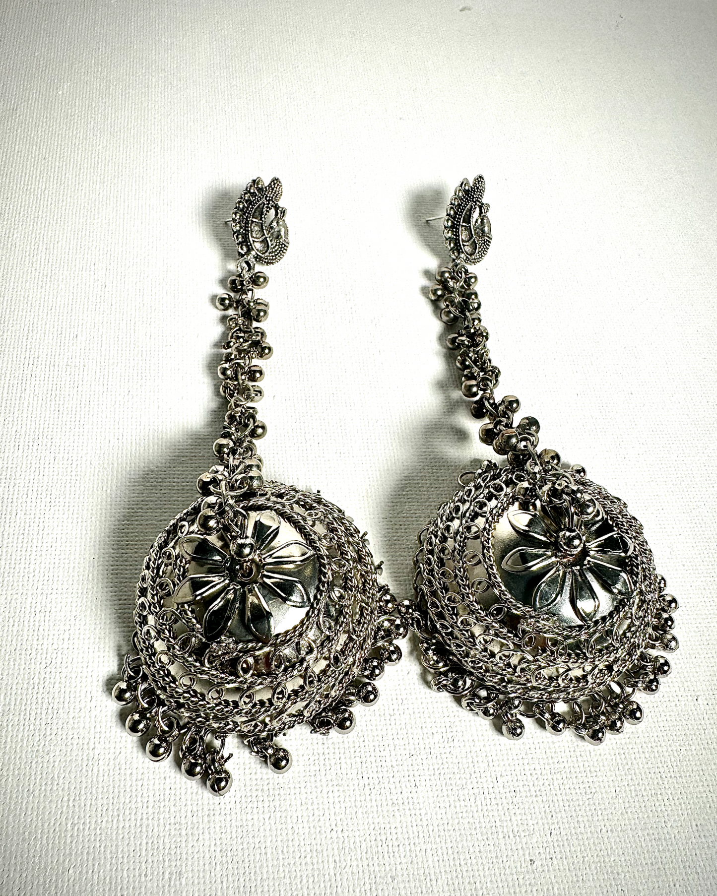Boho Long Bell Jhumkas: Eclectic Elegance (Big Long size) - Femantraa