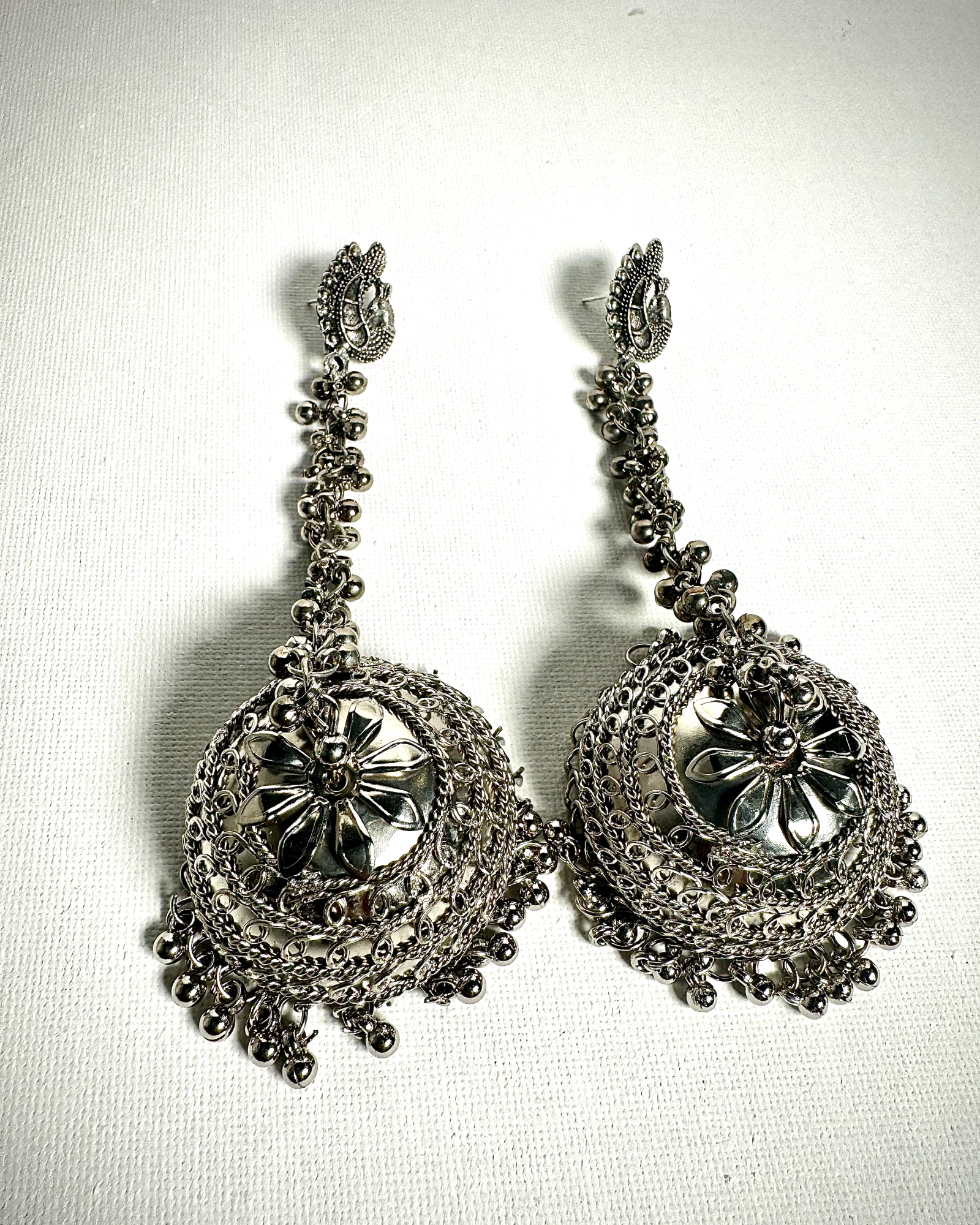 Boho Long Bell Jhumkas: Eclectic Elegance (Big Long size) - Femantraa