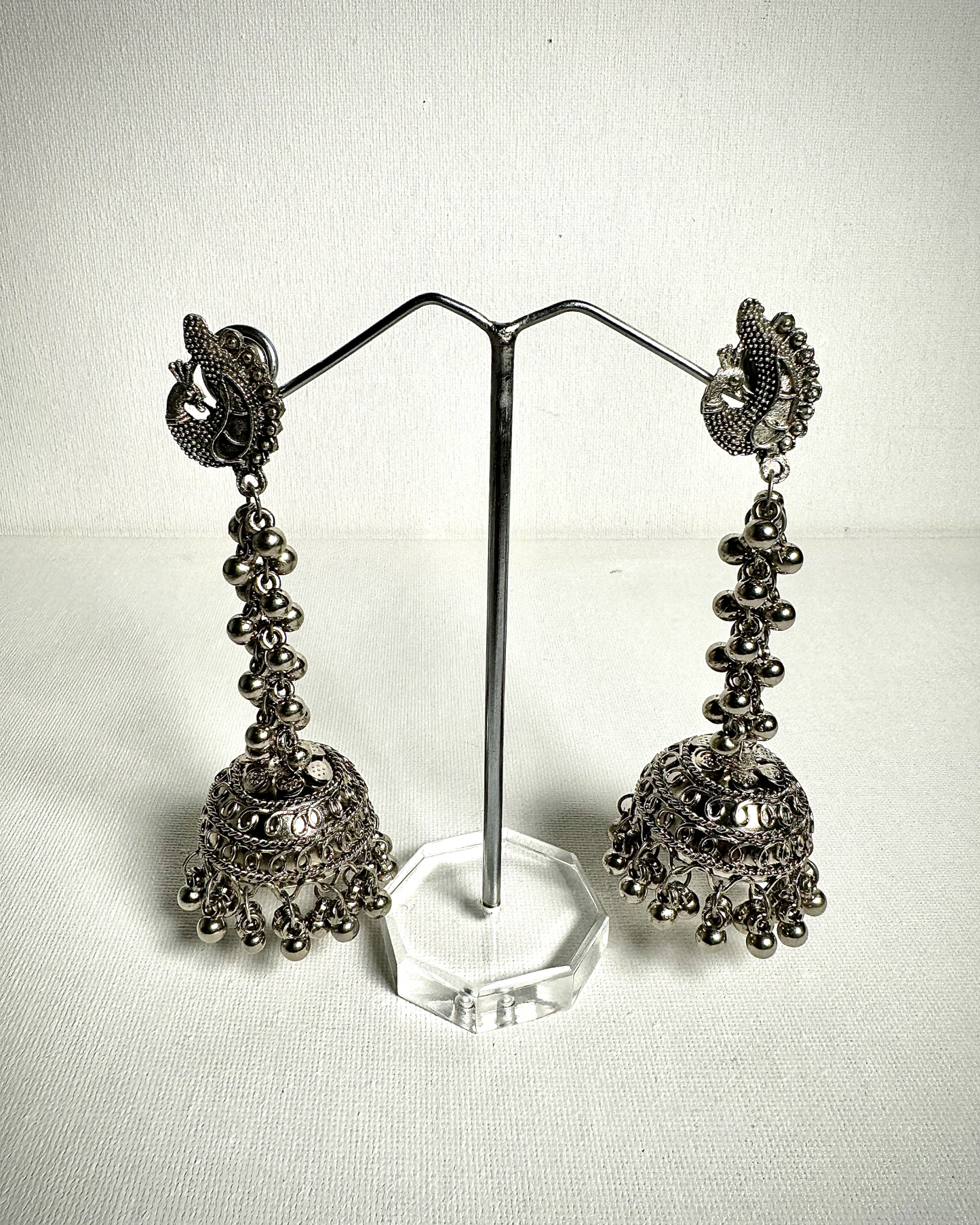Boho Long Bell Jhumkas: Eclectic Elegance (Big Long size) - Femantraa