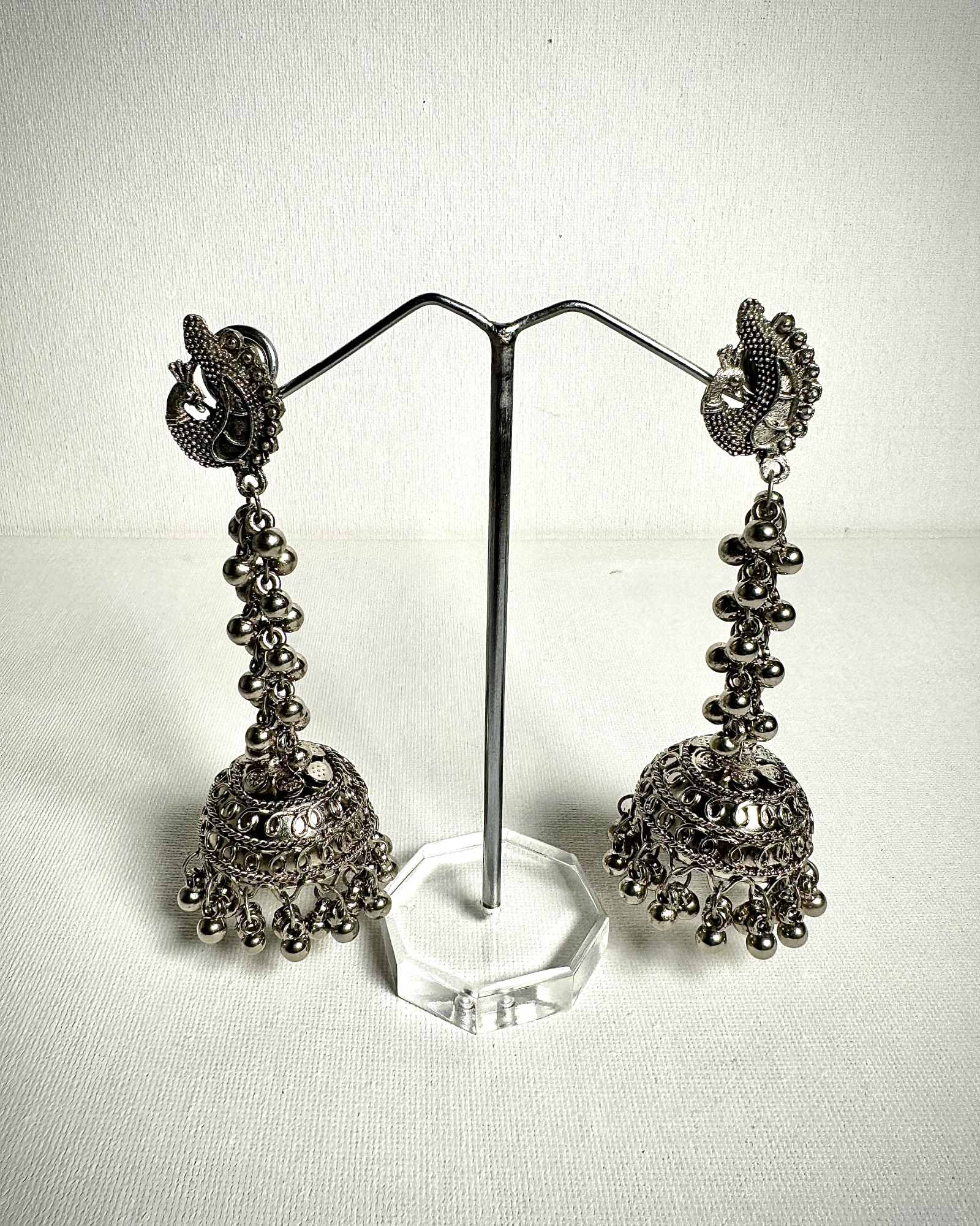 Boho Long Bell Jhumkas: Eclectic Elegance (Big Long size) - Femantraa