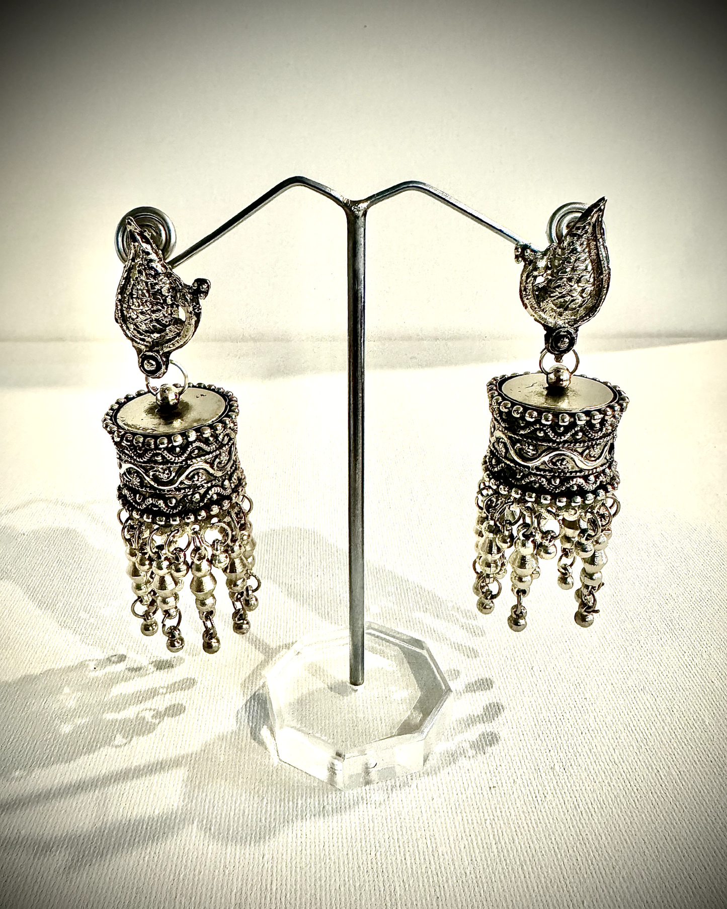 Boho Long Bell Jhumkas: Eclectic Elegance (Big Long size) - Femantraa