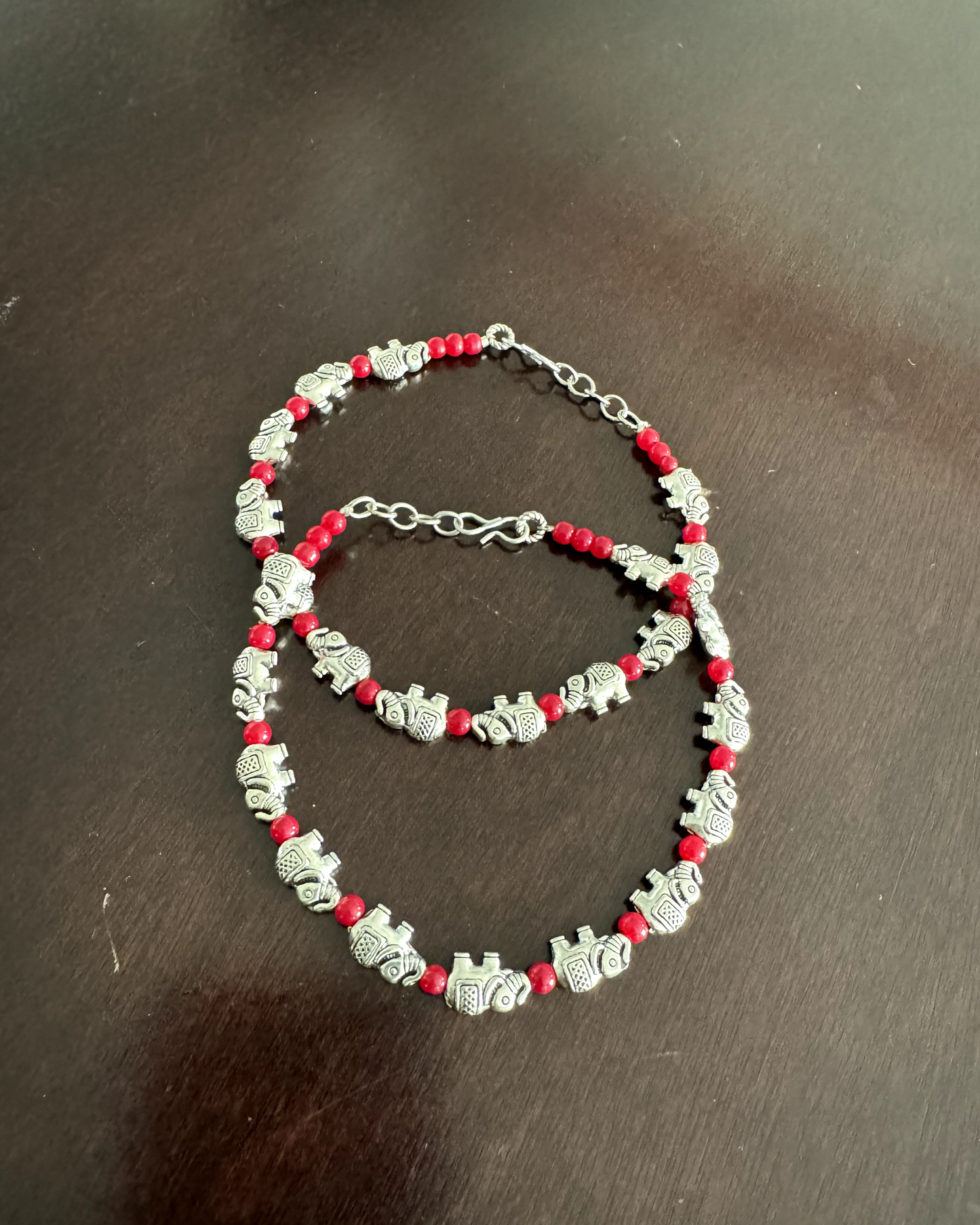 Oxidized Elephant Anklets - Femantraa