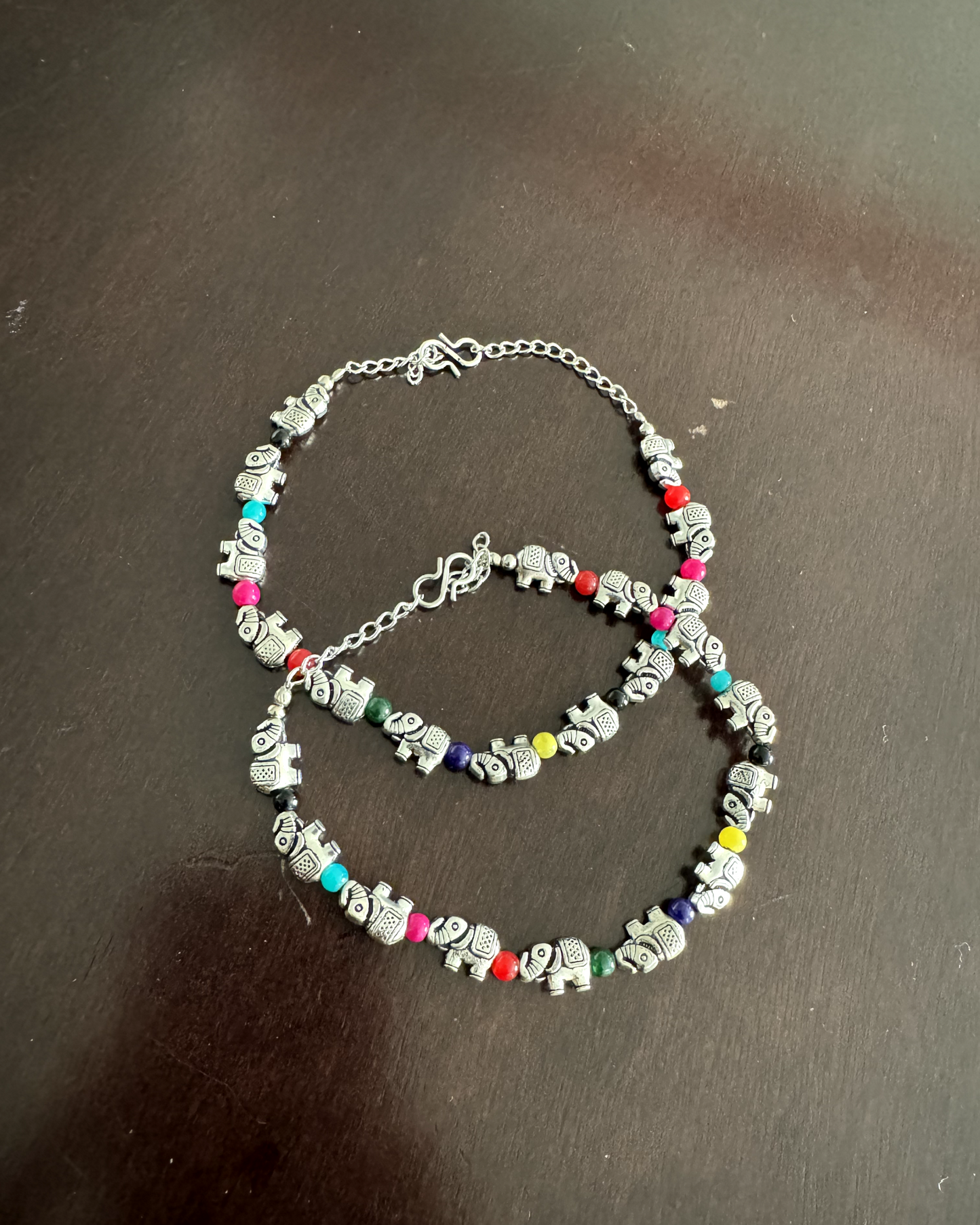 Oxidized Elephant Anklets - Femantraa