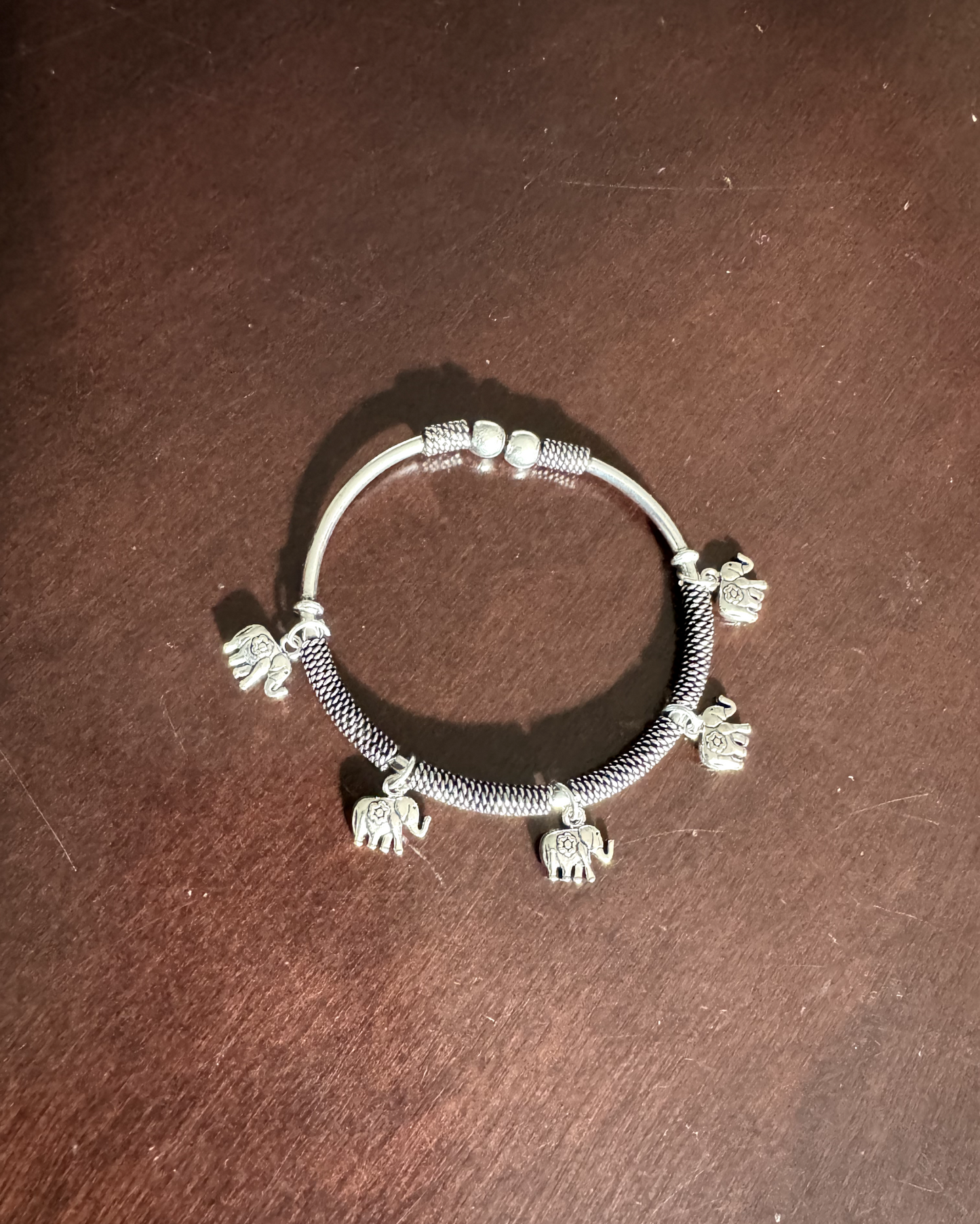 German Silver Elephant charm Bracelets - Femantraa