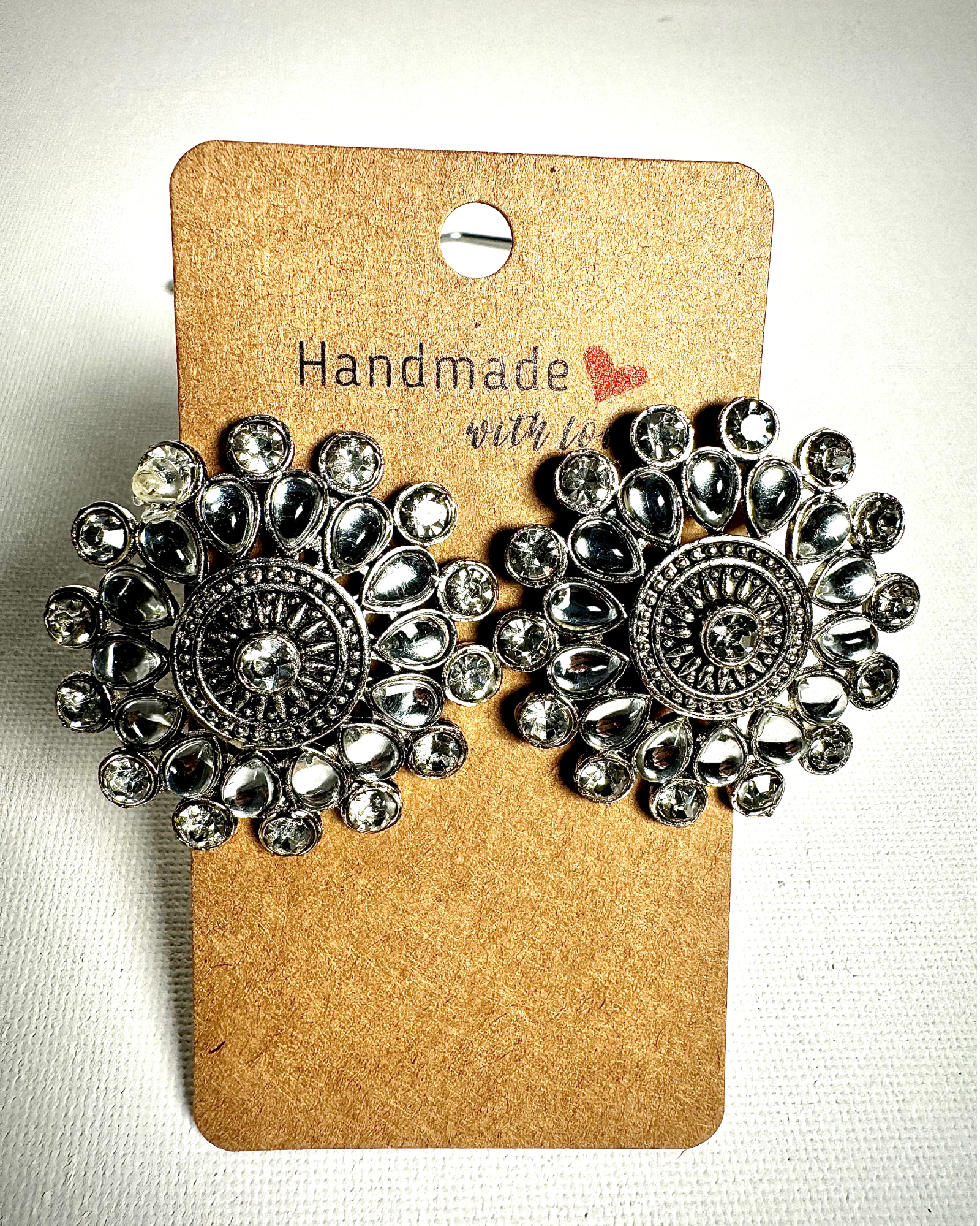 Boho Artistic Oxidized Stud Earrings - Femantraa