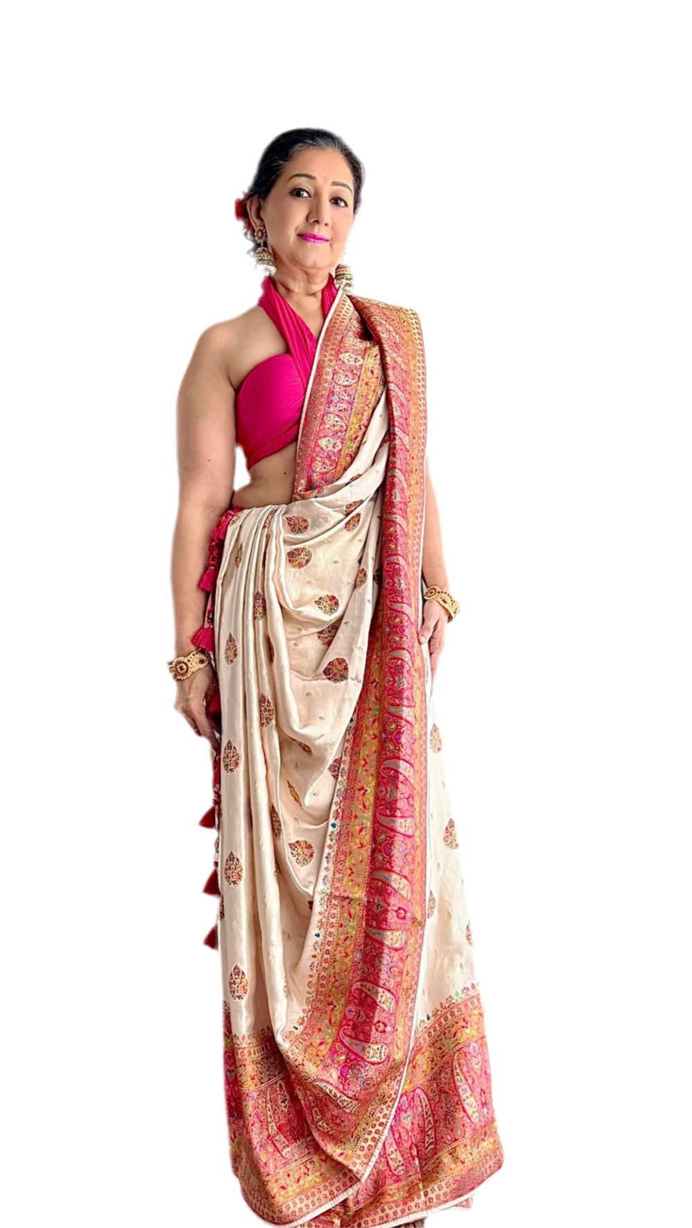 Pure Gajji Silk Jamawar Saree
