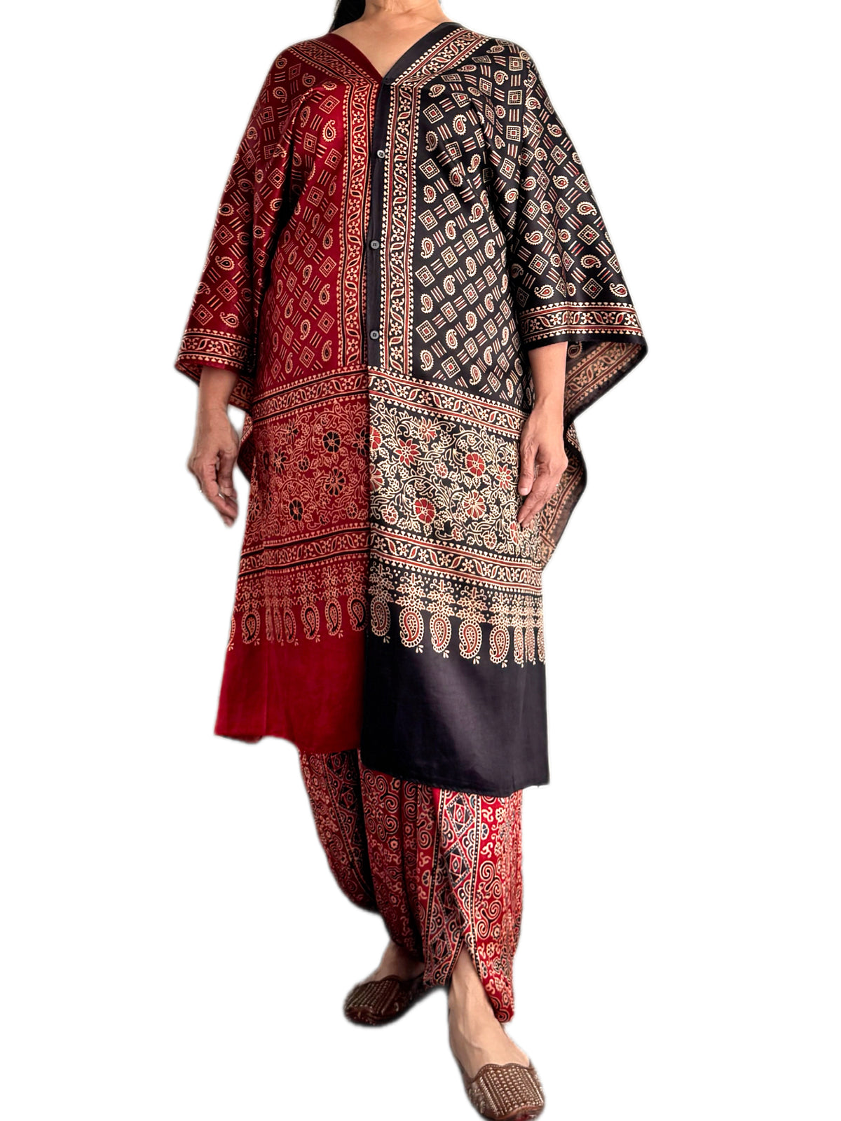 Ubhayatā : The Modern Modular Reversible Ajrakh Mashru Choga