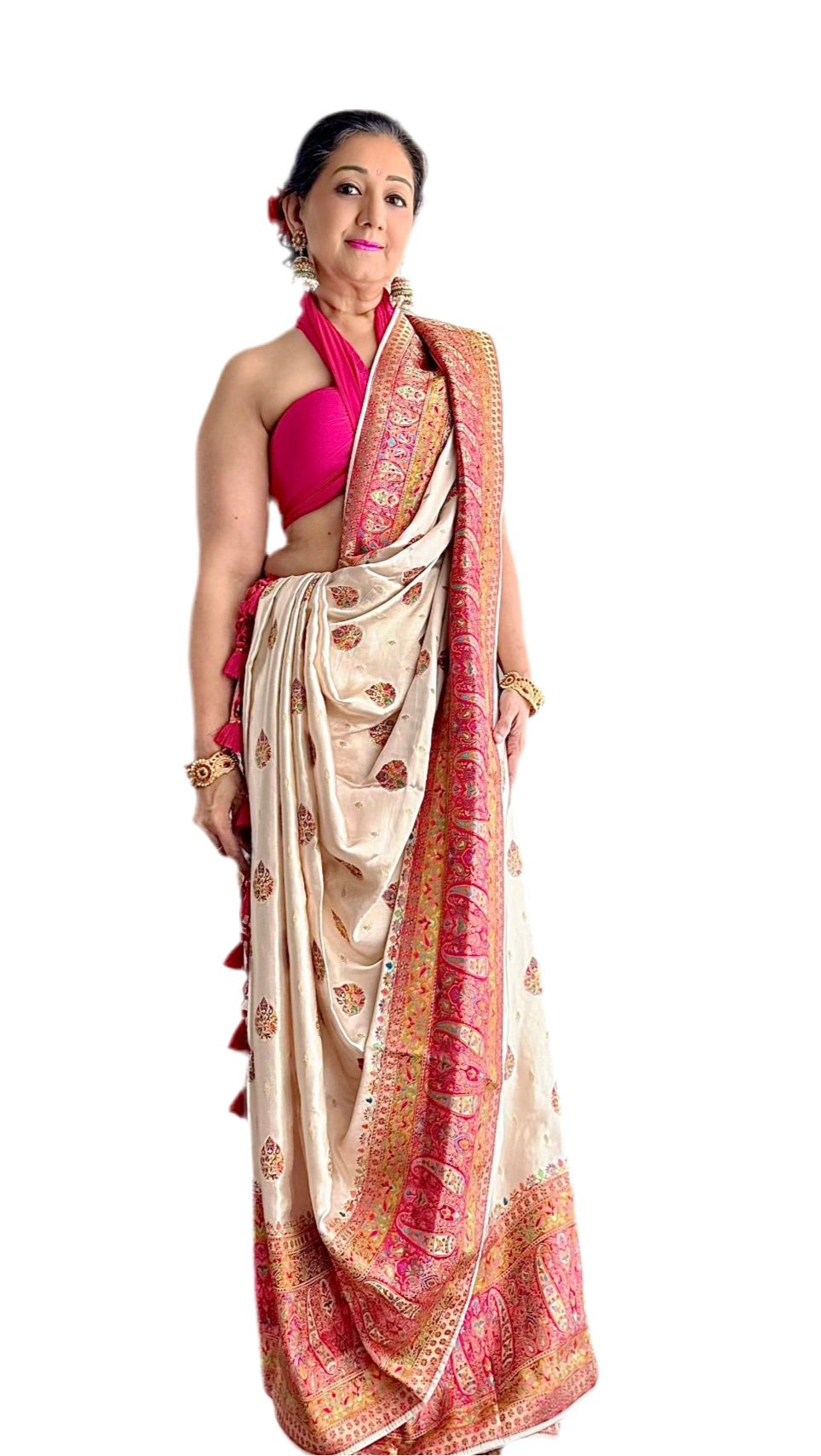 Pure Gajji Silk Jamawar Saree