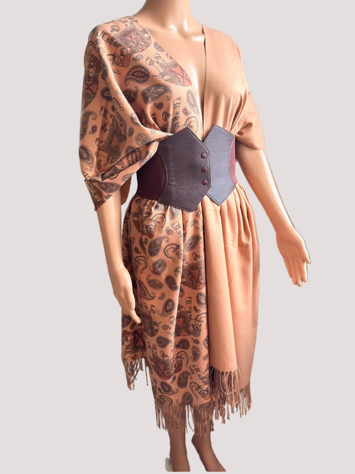 Cashmere feel elephant print Reversible Stoles (3 colours)