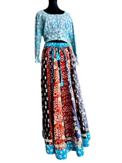 Sanganeri Ghagra choli dupatta set