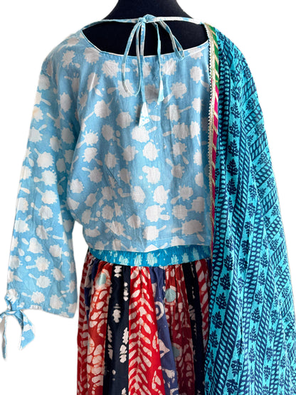 Sanganeri Ghagra choli dupatta set