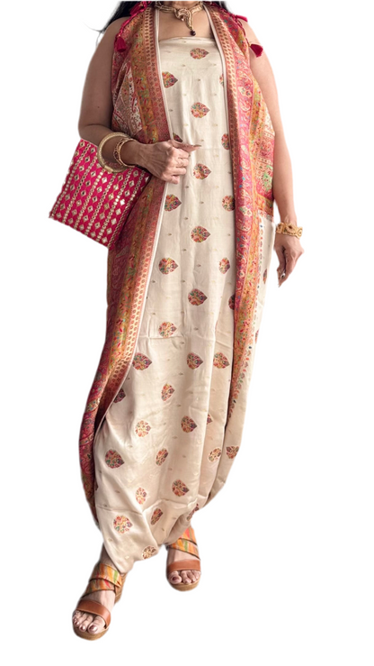 Pure Gajji Silk Jamawar Saree