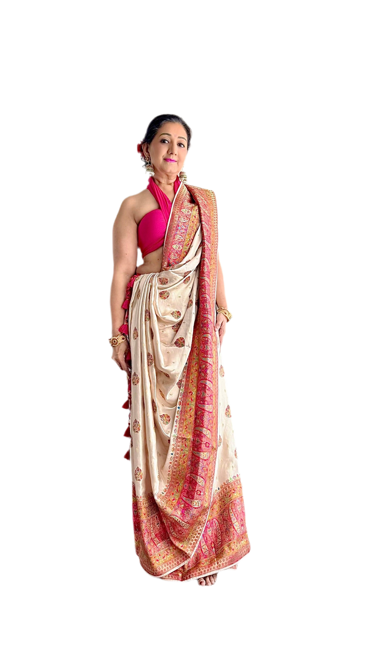 Pure Gajji Silk Jamawar Saree