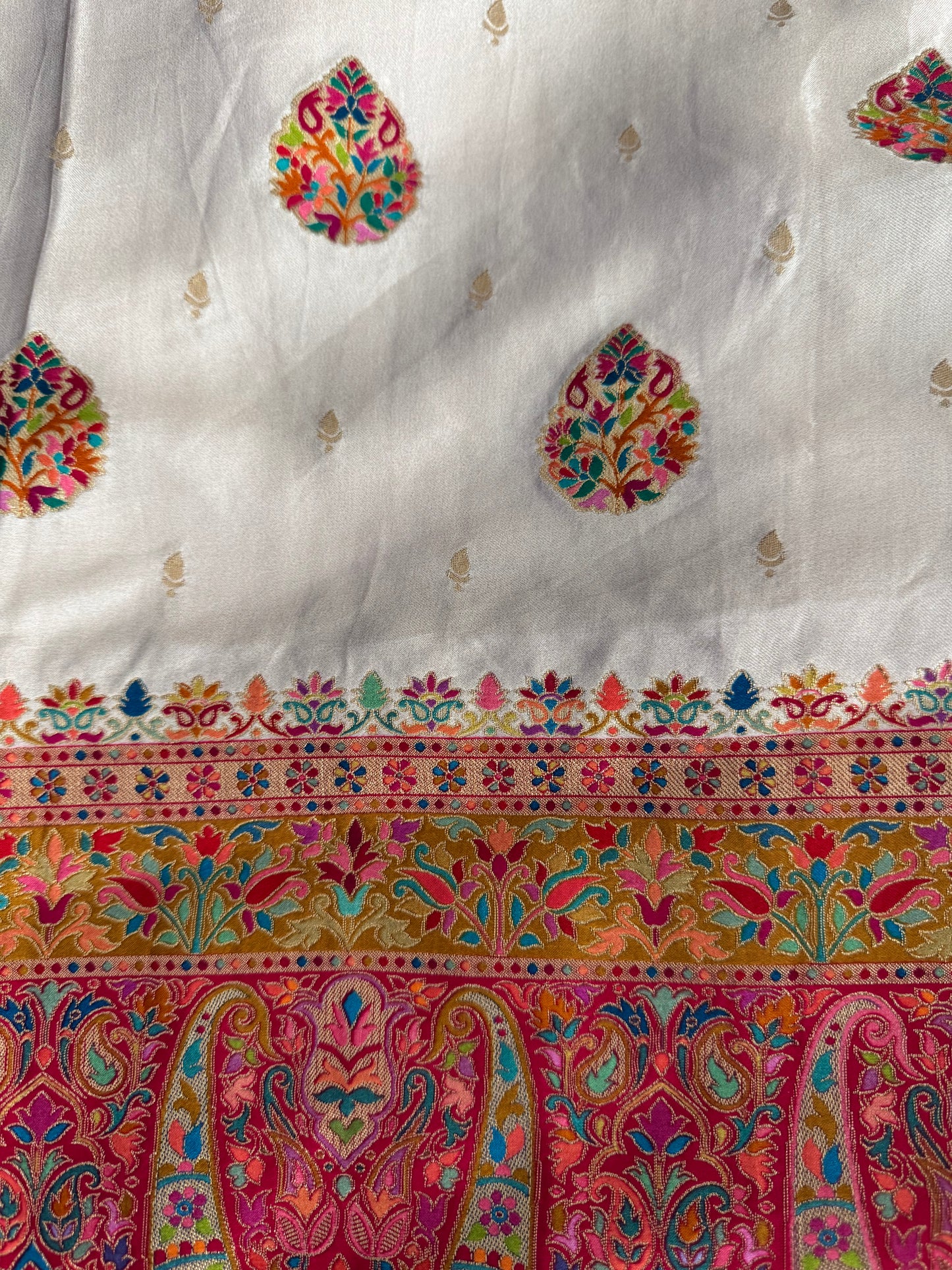 Pure Gajji Silk Jamawar Saree