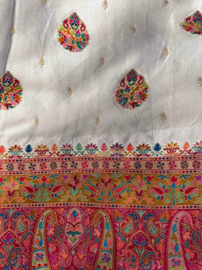 Pure Gajji Silk Jamawar Saree