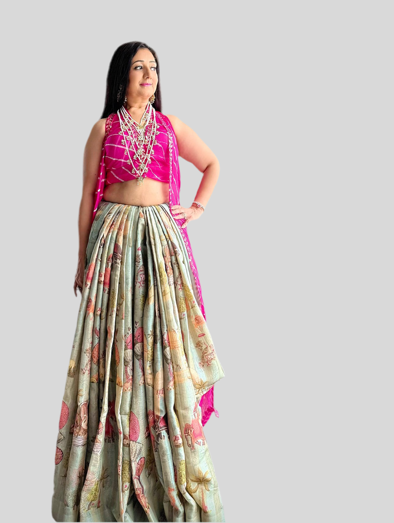 Handwoven pure Tussar Silk Kalamkaari Saree