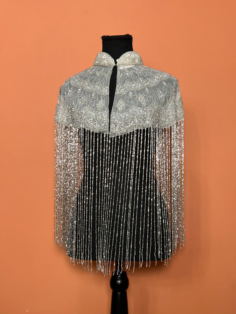 Handmade Party Cape-Silver - Femantraa