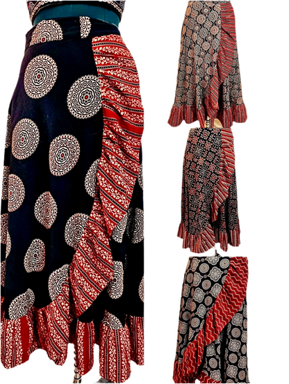 Ajrakh Handblocked Wrap Around Skirts