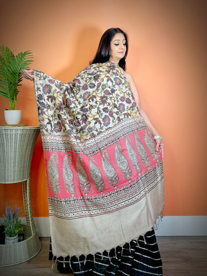 Exquisite Masleen Kalamkari Dupatta - Femantraa