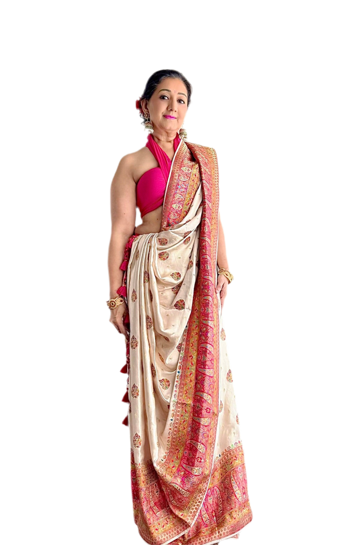 Pure Gajji Silk Jamawar Saree