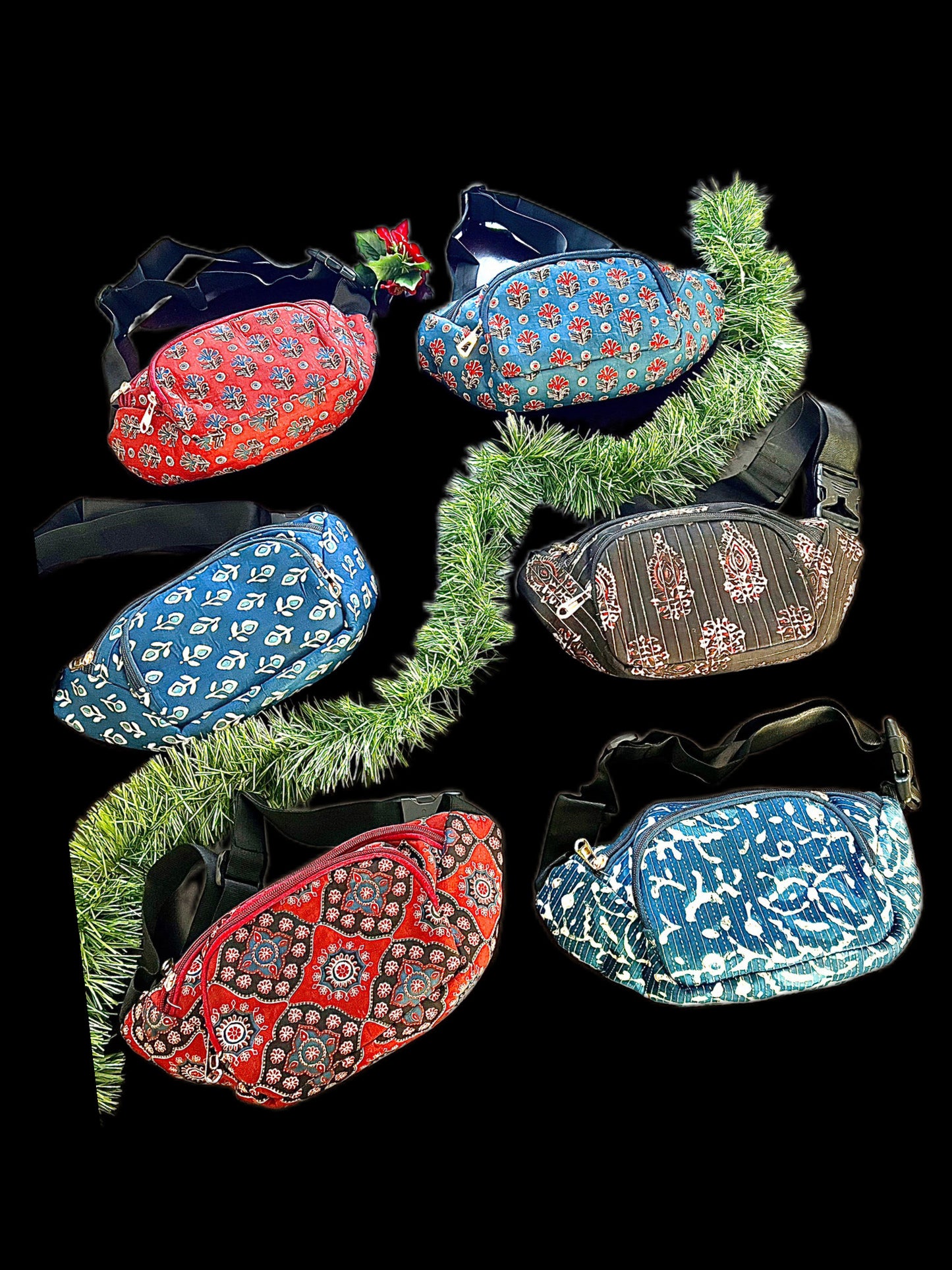 Trendy Jaipuri Handblock Fanny Pack for Stylish Convenience - Femantraa