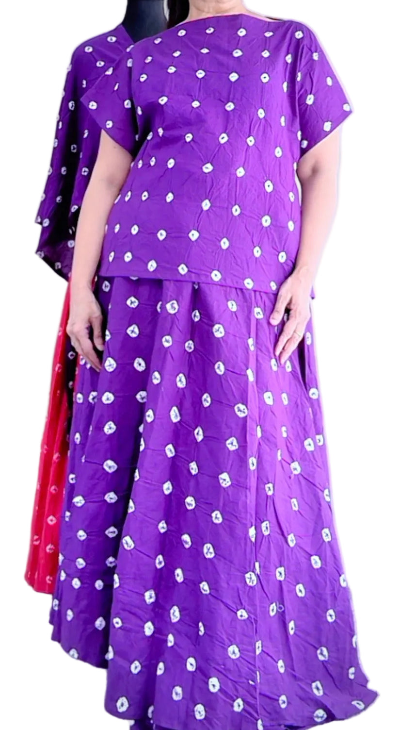 The Sandhi Kurpasaka: Short Reversible Bandhani Wrap Choli