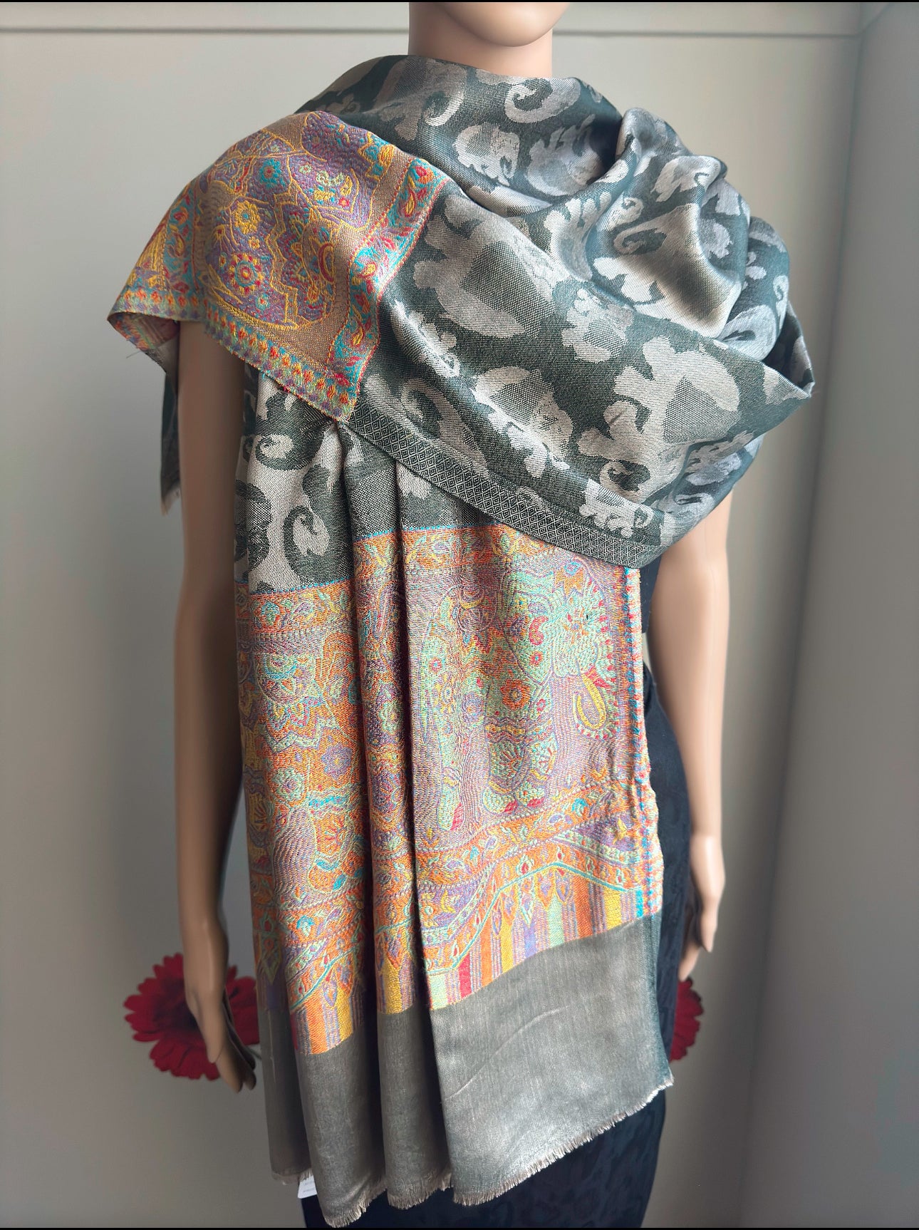 Modal Silk reversible Elephant Print Scarves (7 colours)