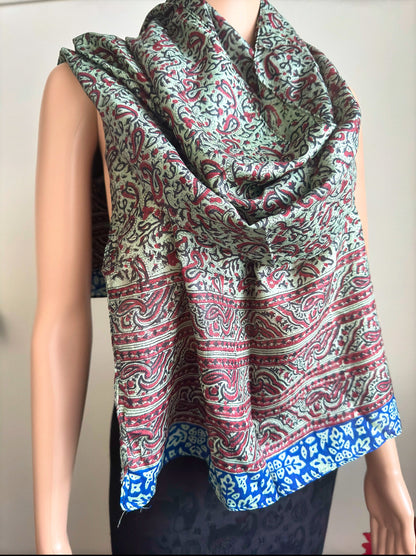 Pure Silk Handblocked Scarves (6 designs)