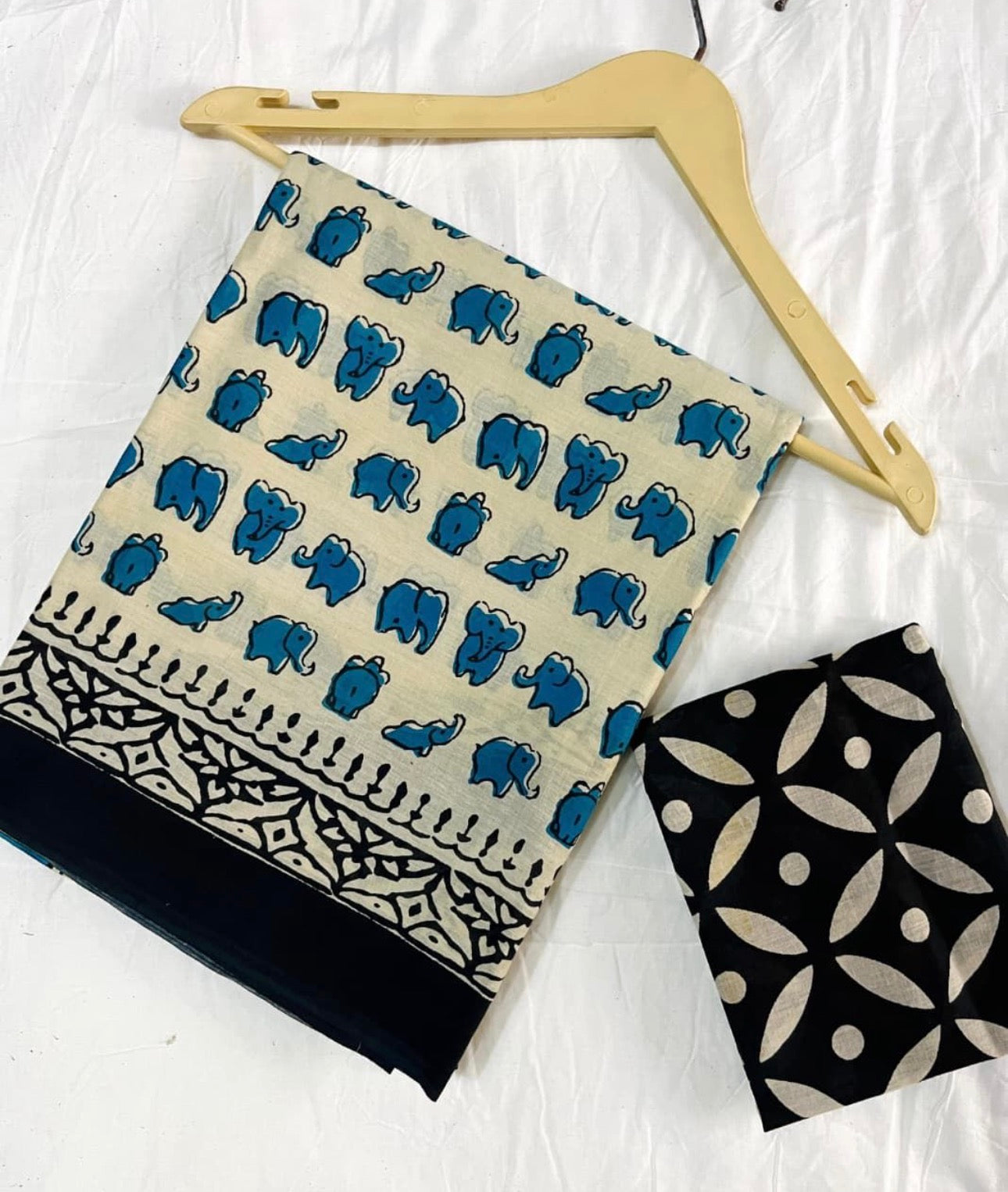 Cotton Handblock Bagru Sarees