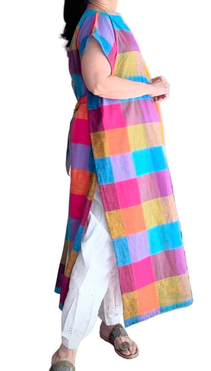 The Sutra Kanchuka: Guaranteed to Endure! - The modern modular Madras Check kurti