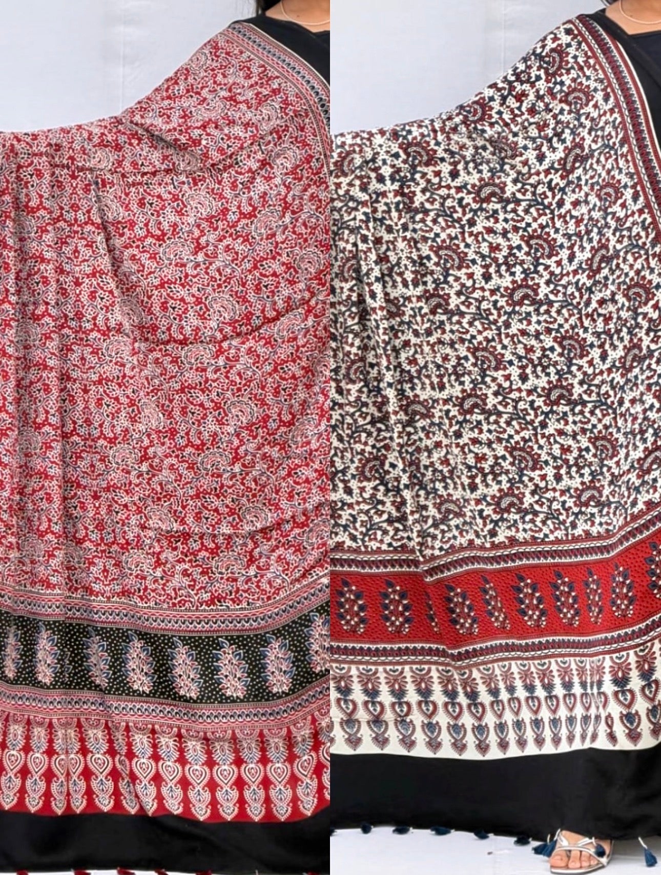 Modal Ajrakh Dupatta (handblocked)
