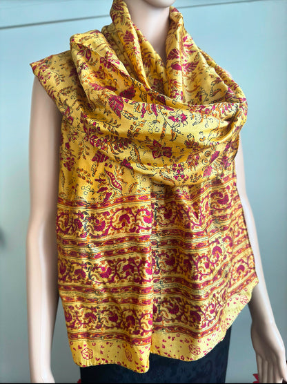 Pure Silk Handblocked Scarves (6 designs)