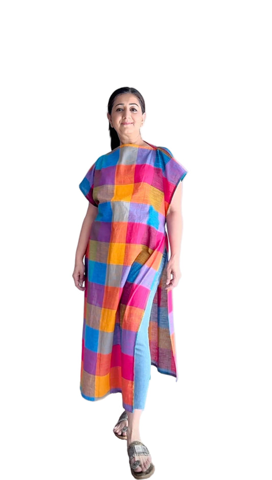 The Sutra Kanchuka: Guaranteed to Endure! - The modern modular Madras Check kurti