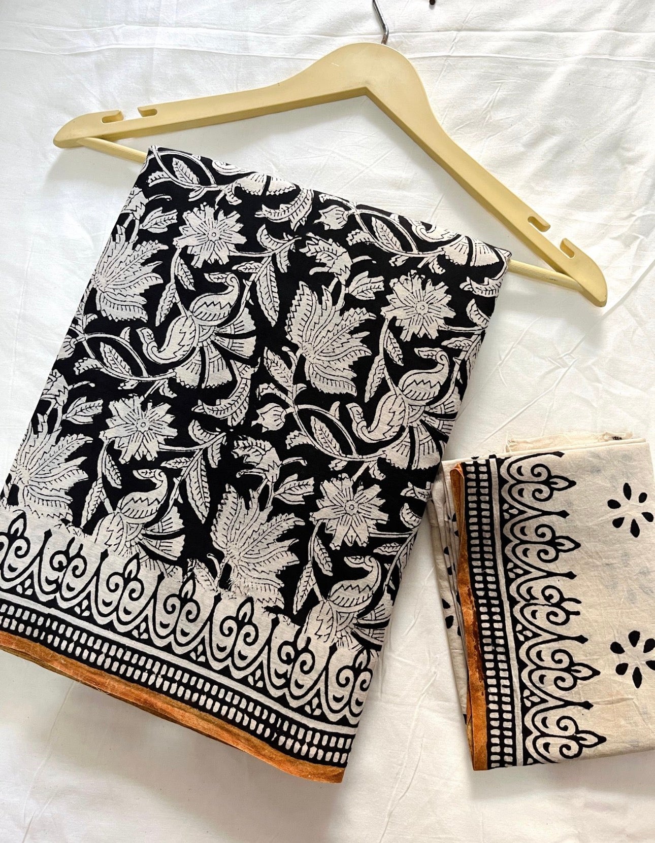Cotton Handblock Bagru Sarees