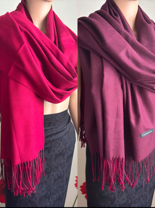 Pure Cashmere Reversible Stoles (3 colours)