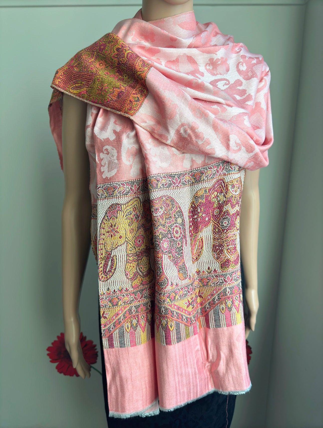 Modal Silk reversible Elephant Print Scarves (7 colours)