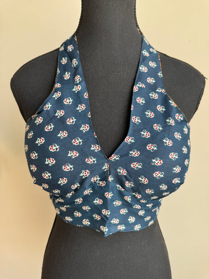 Dobaara Choli - Reversible Hand-Block Cotton