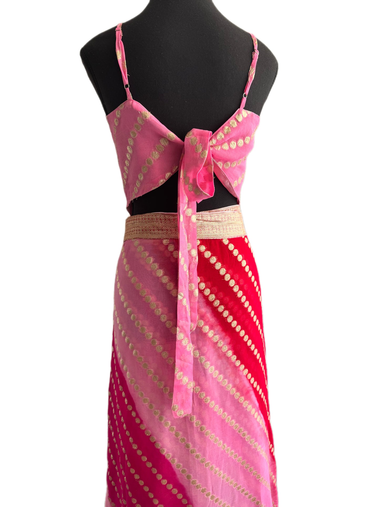 Ananta Wrap Saree Lehenga Skirt & Choli Top Set