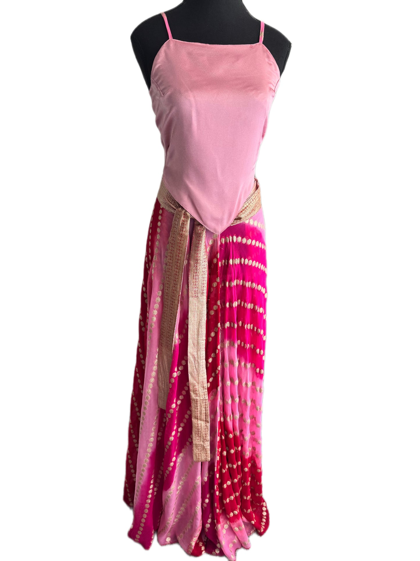 Ananta Wrap Saree Lehenga Skirt & Choli Top Set