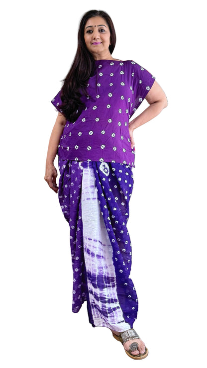 The Sandhi Kurpasaka: Short Reversible Bandhani Wrap Choli