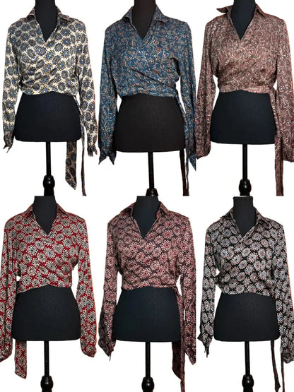 Tarangini -Ajrakh Adjustable Wrap  Top Shrug