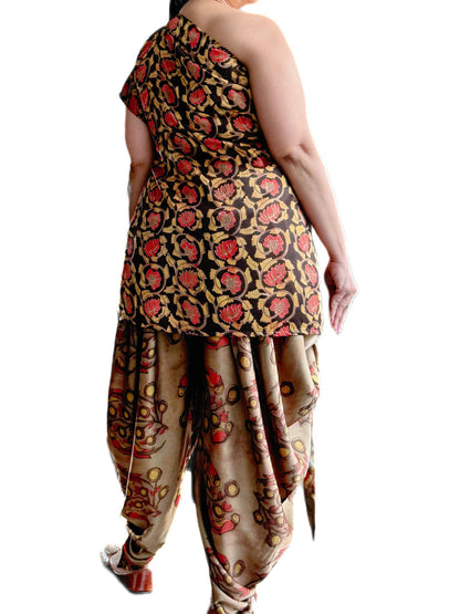 Ajrakh Pure Modal Reversible Kurti & Adaptive Dhoti Salwar Ensemble