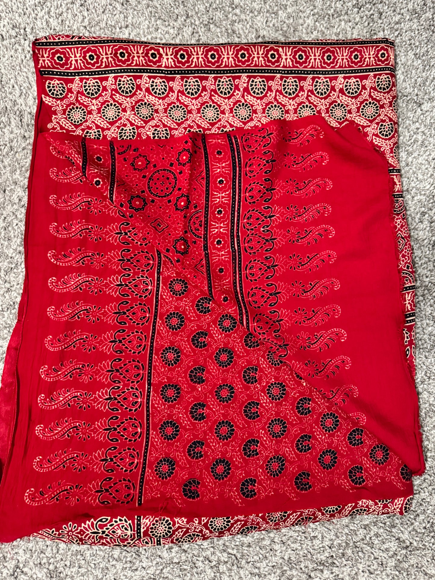 Ajrakh Modal Reversible Saree