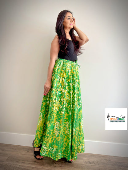 Bohemian Dream: Colourful Jaipuri Printed Wrap Around Skirts - Femantraa