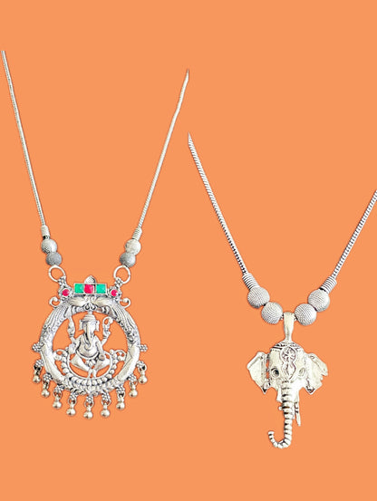 Indian Deity Pendant Chain Set - Femantraa