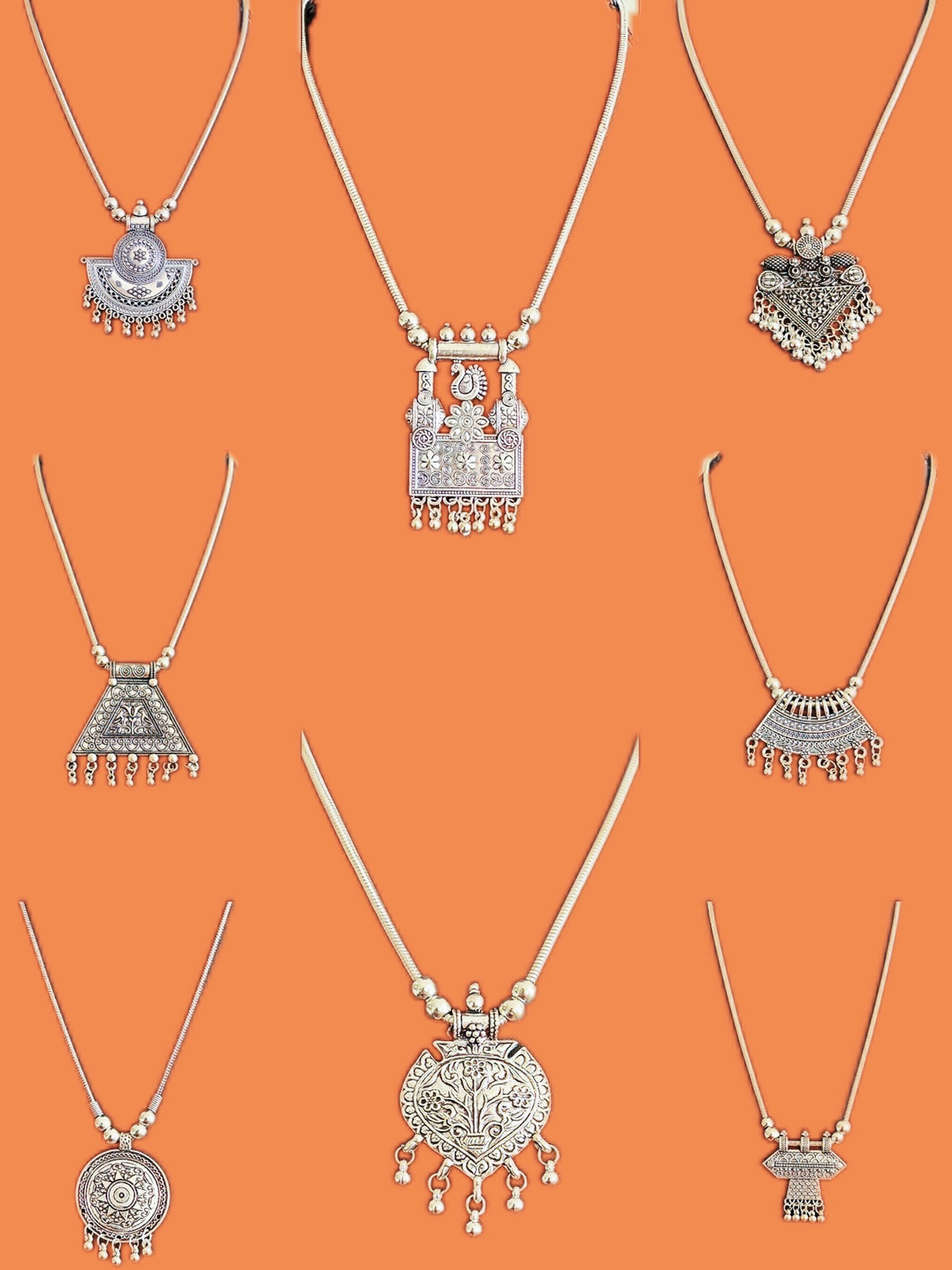 Pendant Chain Set with Bells (Ghungroo) - Femantraa